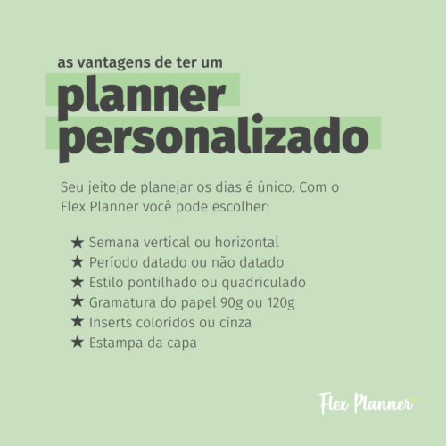 As vantagens de ter um Planner Personalizado
